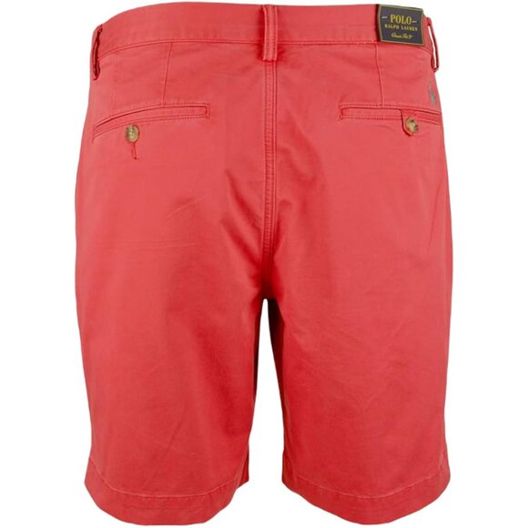 Polo Ralph Lauren Mens Starboard Red 33 Classic Fit Stretch 9" Flat Front Shorts - Picture 2 of 11